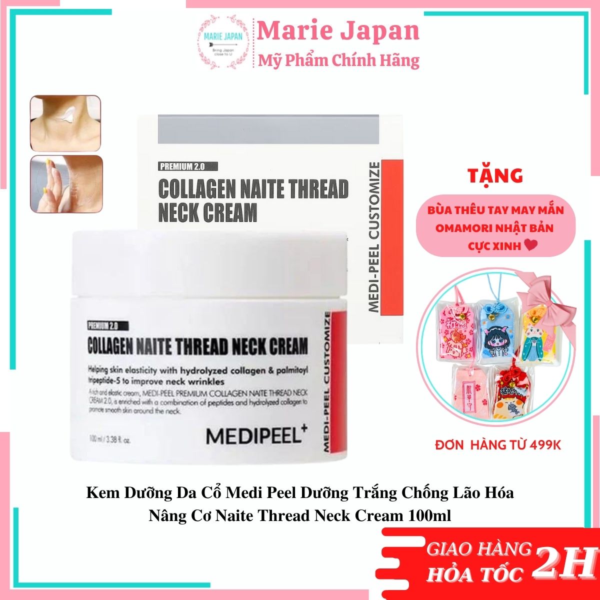 Kem Dưỡng Da Cổ Medi Peel Chống Lão Hóa Nâng Cơ Naite Thread Neck Cream 100ml