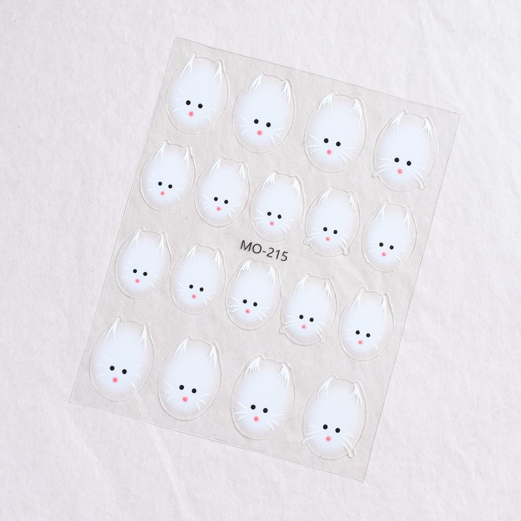 Sticker lụa mẫu mèo dán móng siêu xinh chuyên dùng làm nail