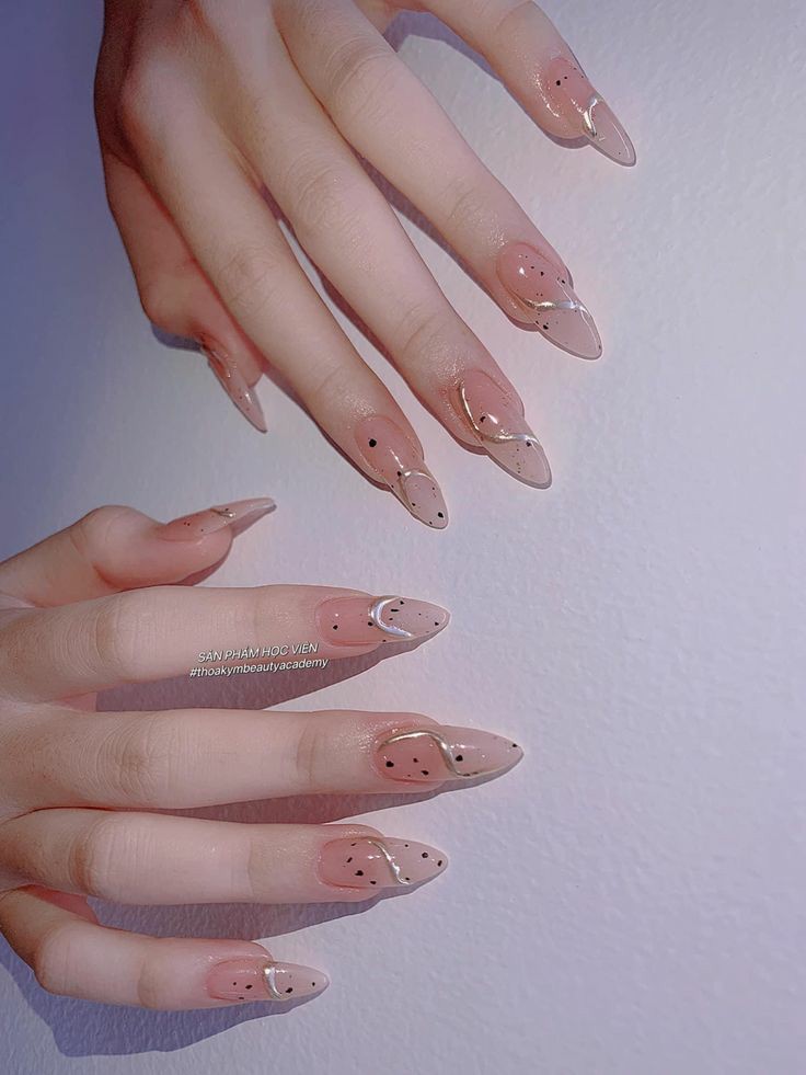 Mẫu NailBox tone thạch vẽ nổi đơn giản