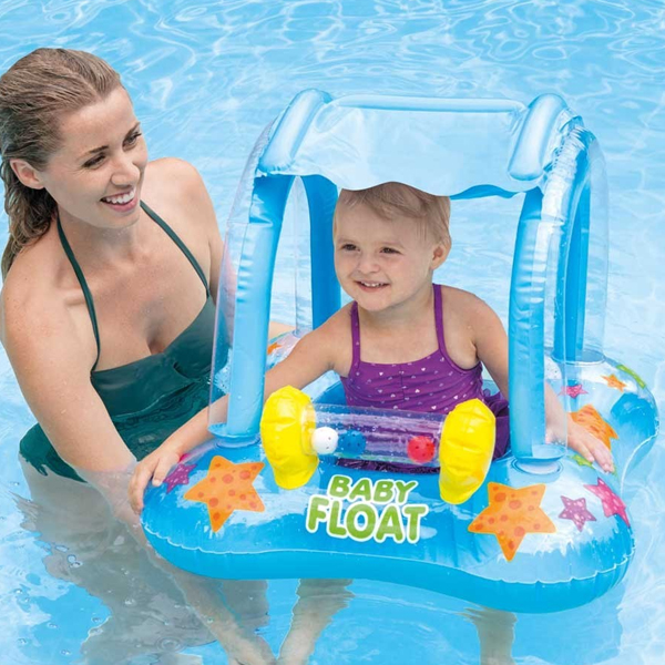 Phao bơi xỏ chân có mái che cho bé intex 56581
