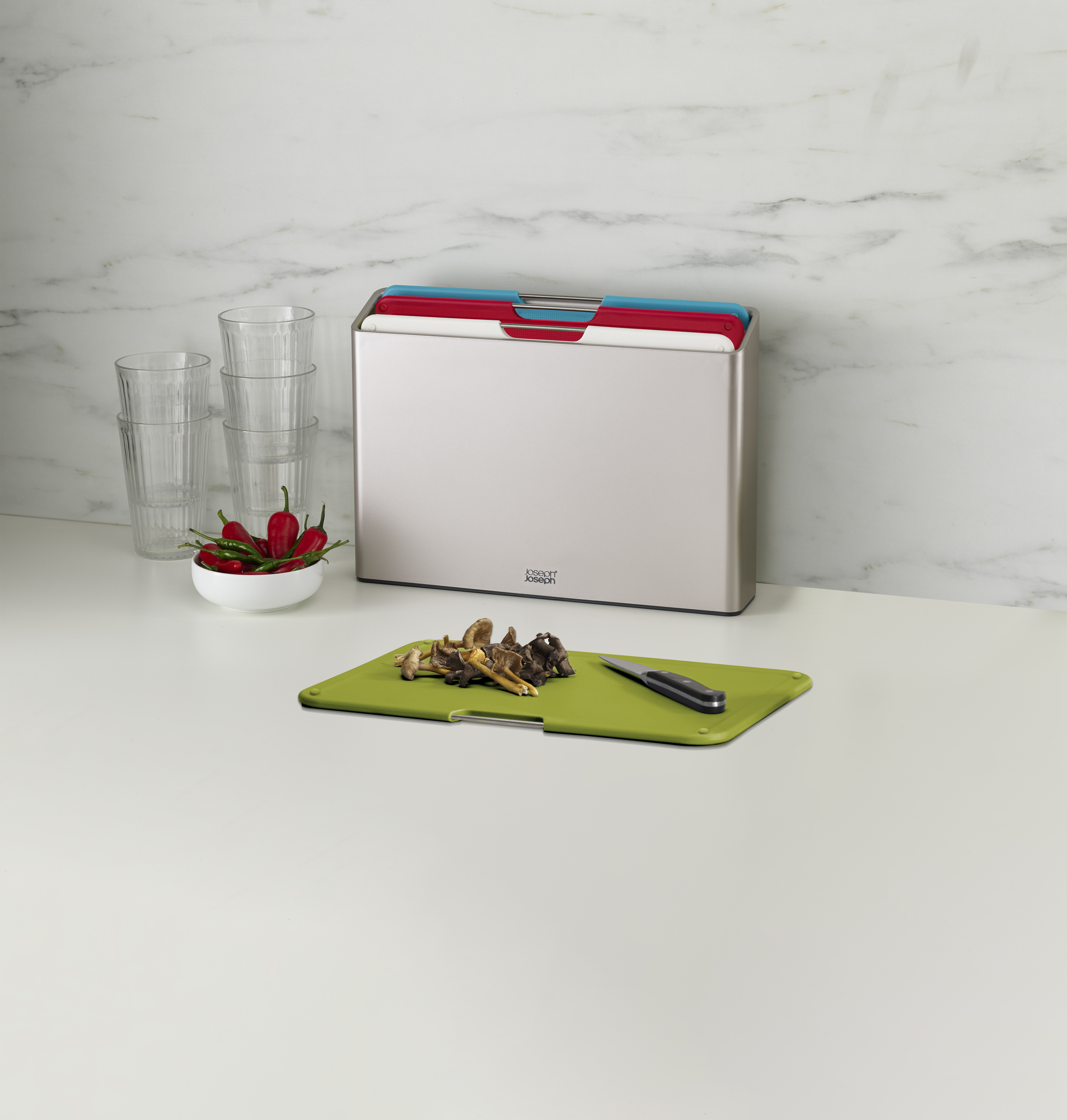 Joseph Joseph Folio Silver Large Premium Cutting Board Set - 002096