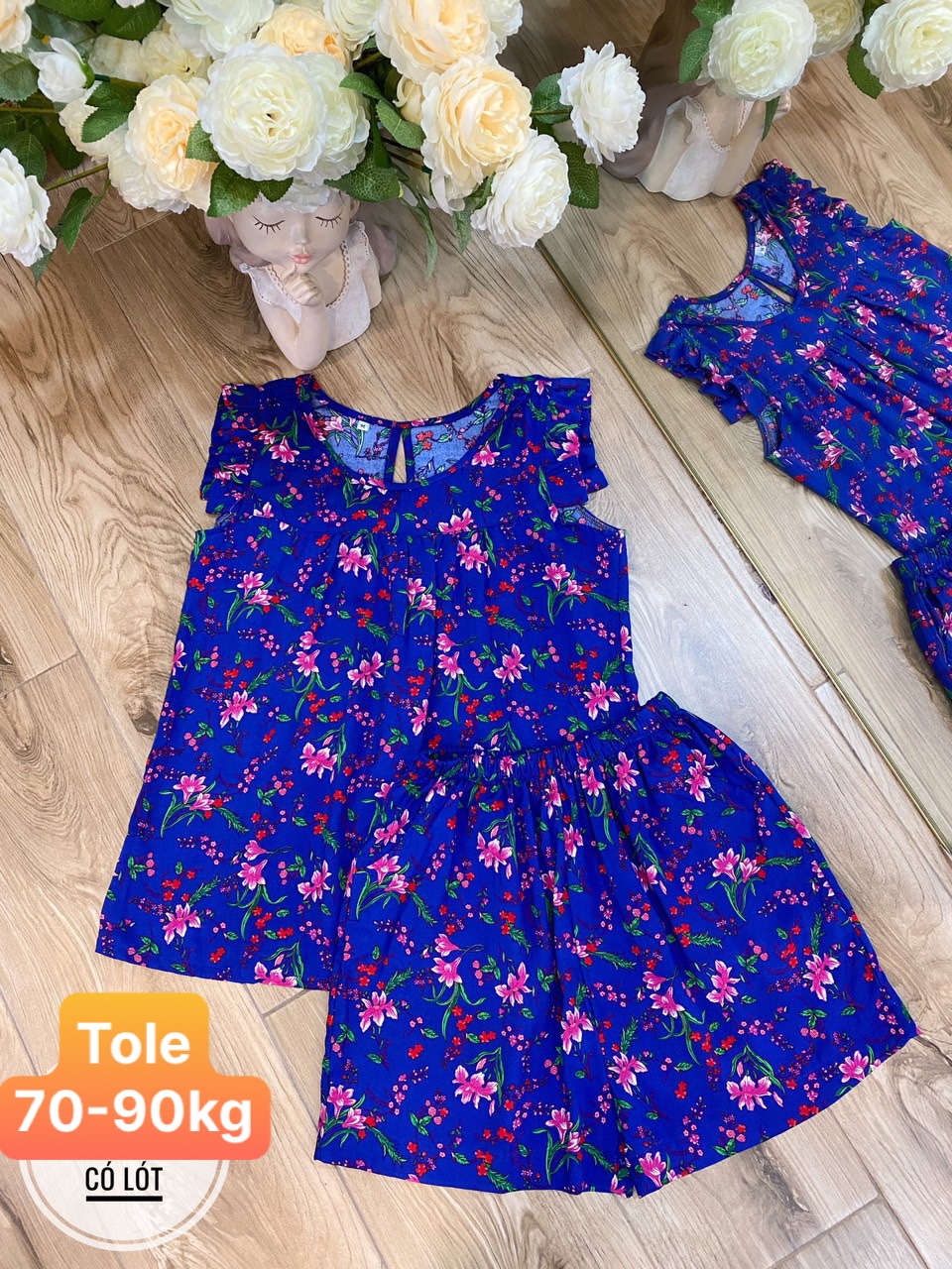 [HCM] (63-90kg, tùy mẫu) Đồ bộ bigsize đùi tole/lanh. Hongduyen2188.