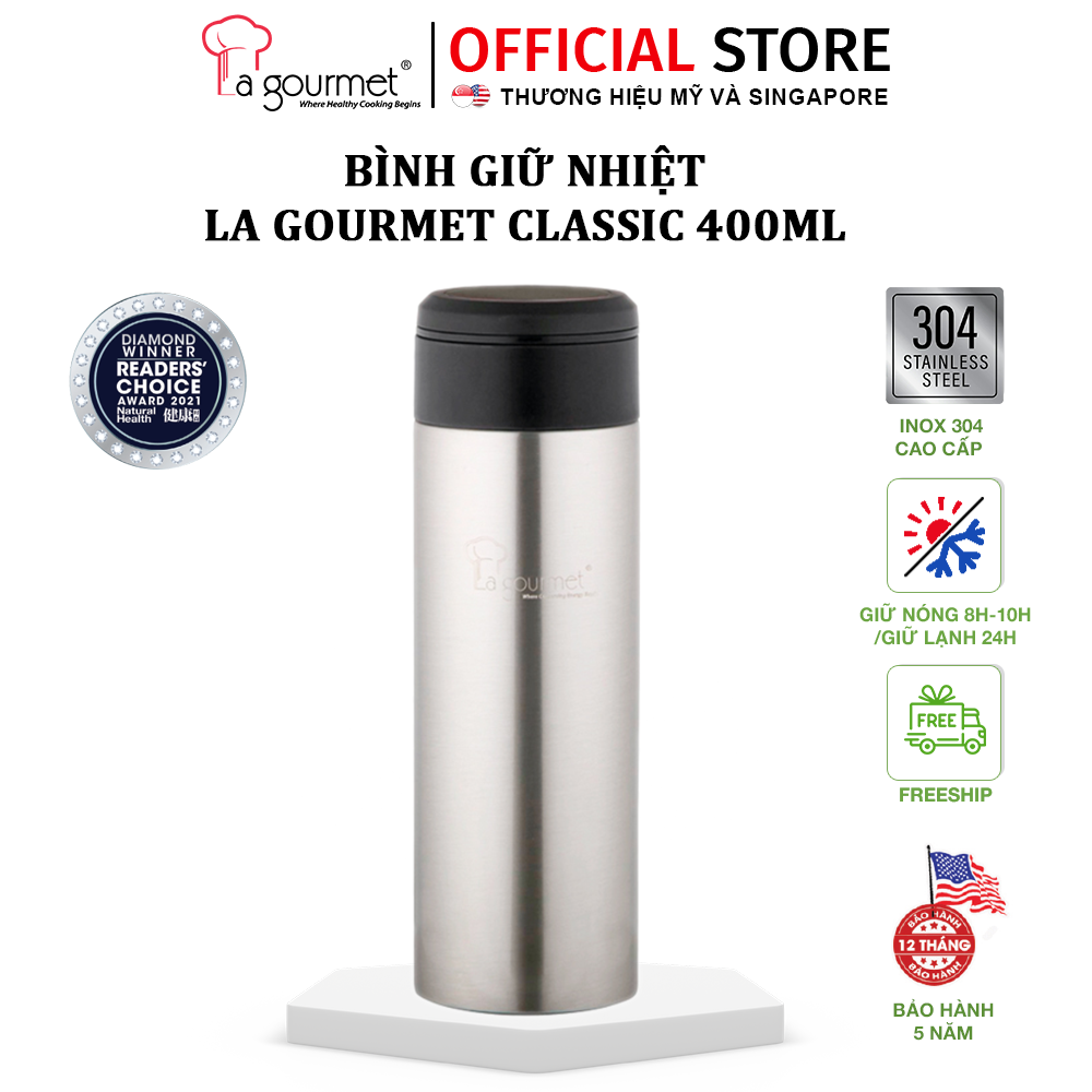 Bình Giữ Nhiệt La gourmet Classic 400ml Inox 304 bảo hành 5 năm chính hãng- 350848