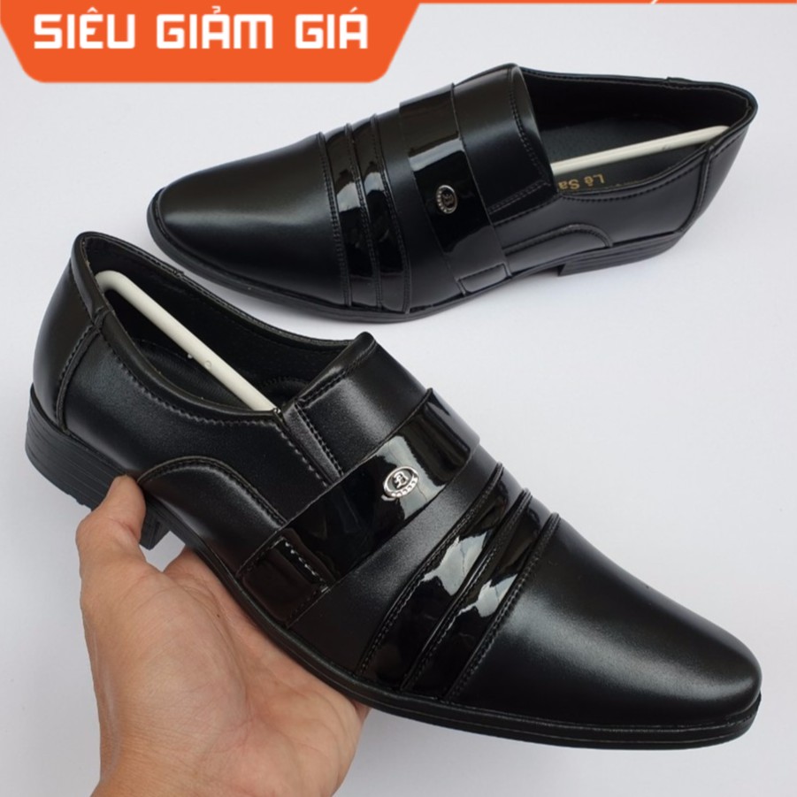 Giày Tây Nam mũi nhọn đen mềm thời trang