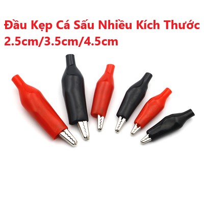 Đầu kẹp cá sấu nhiều kích thước 2.5cm/3.5cm/4.5cm