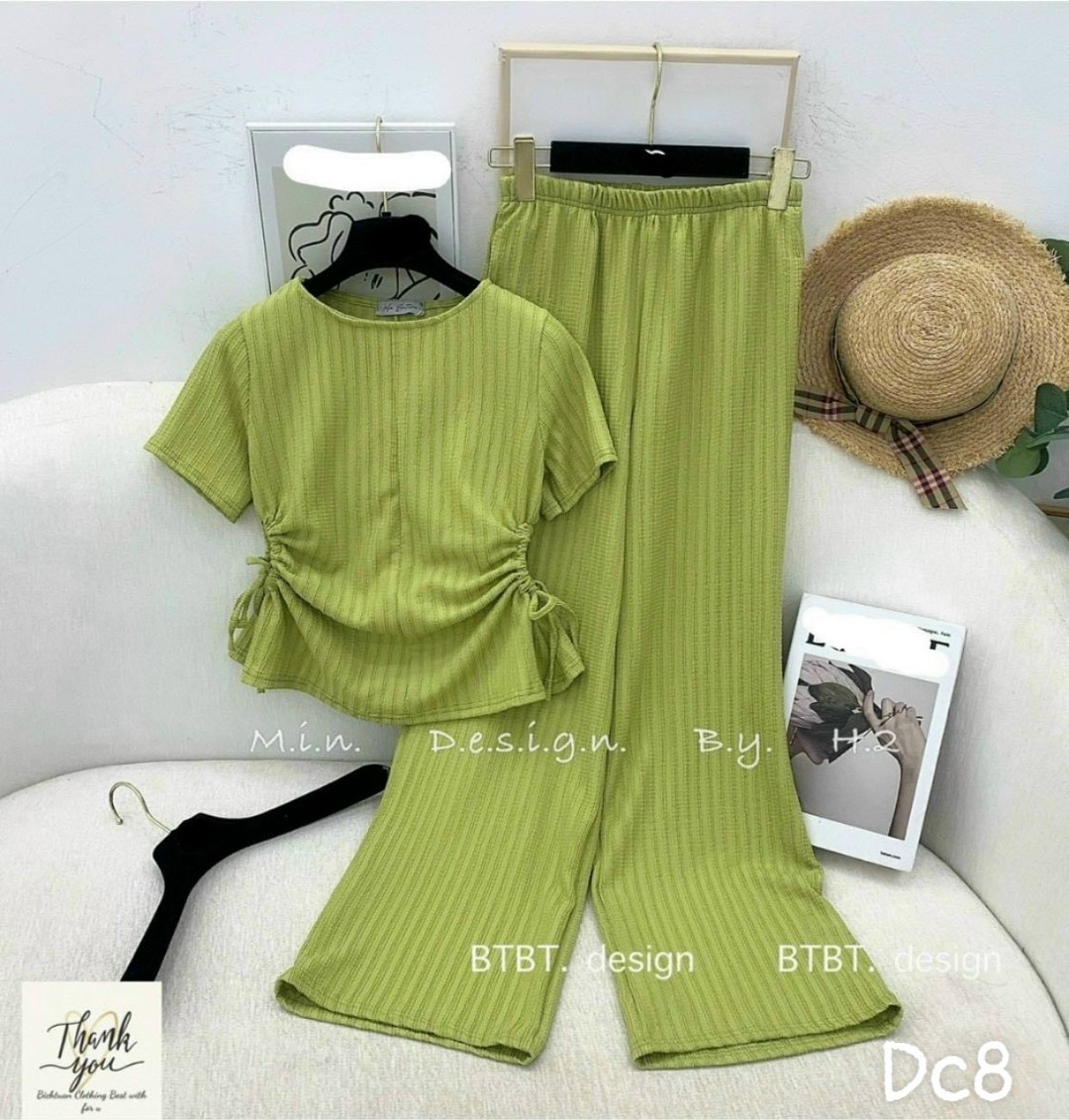 sét bộ thun gân đủ màu sang chảnh ld22