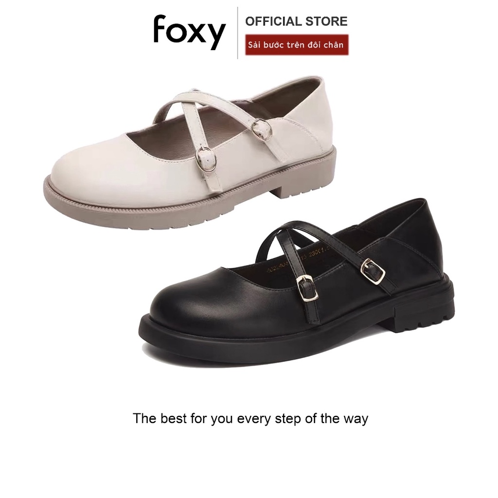 Giày Búp Bê Mery Jane Phong Cách Foxy Quai Đan Chéo - FOX057