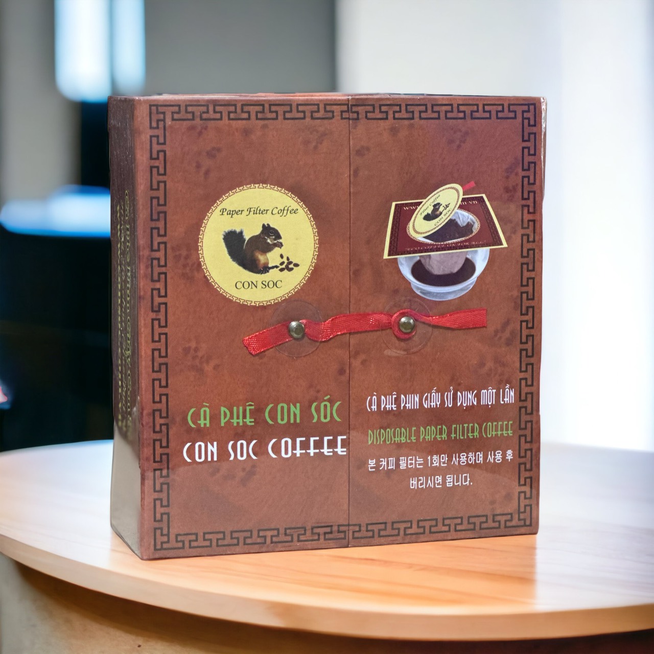 Cà phê CON SÓC Phin lọc giấy ĐÔI NÂU( Hộp 20 gói)