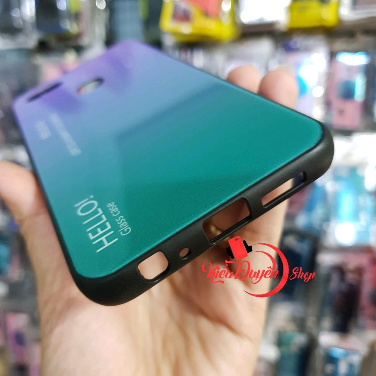 Ốp lưng Oppo F9,ốp lưng kính đa sắc