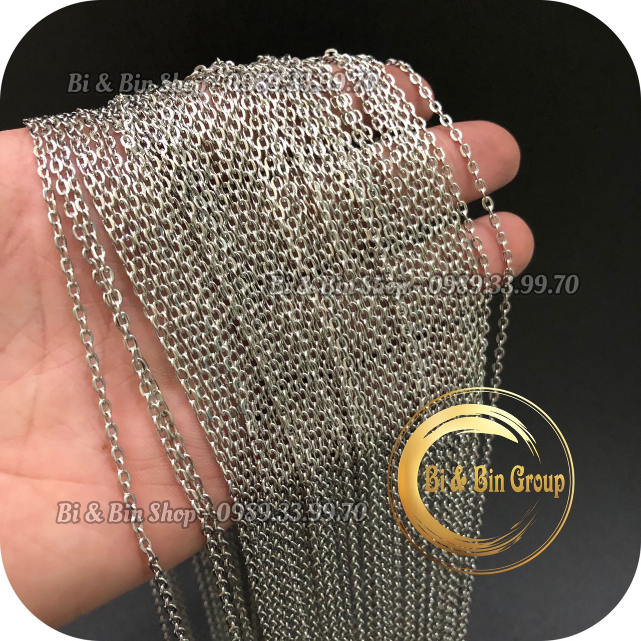 4 mét dây xích oval 0,6mm làm trang sức handmade phụ kiện thời trang trâm cài