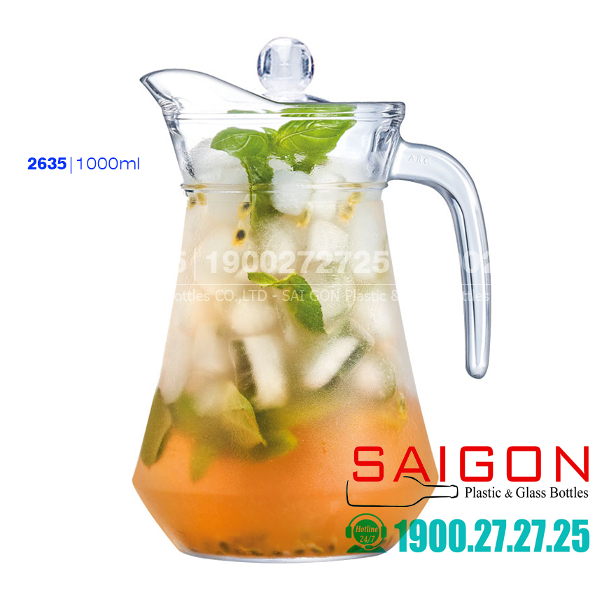 [HCM]Bình Thủy Tinh Luminarc ARC 1000ml  Thủy Tinh Cao Cấp