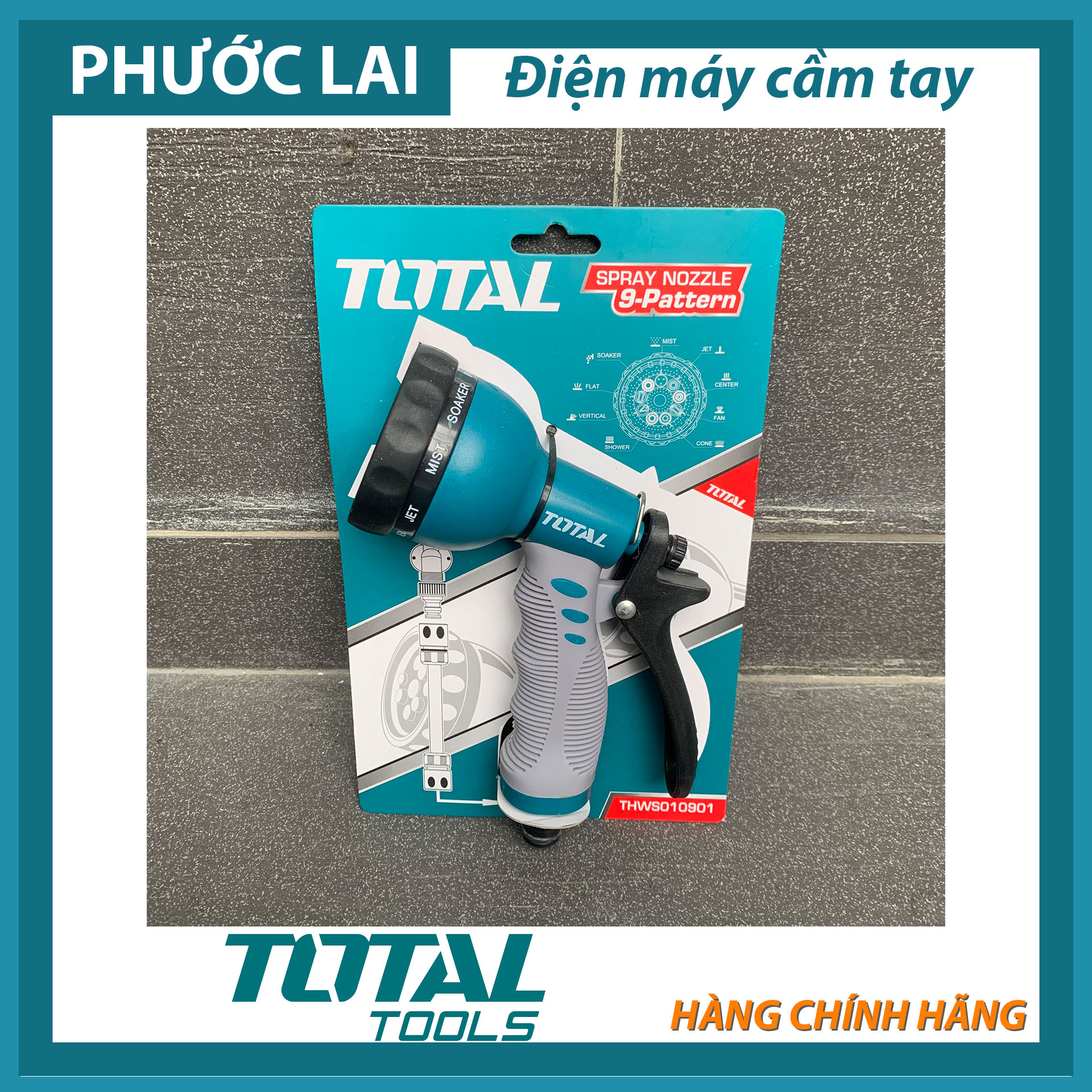 Vòi phun nước xịt rửa 3/4" Total THWS010901