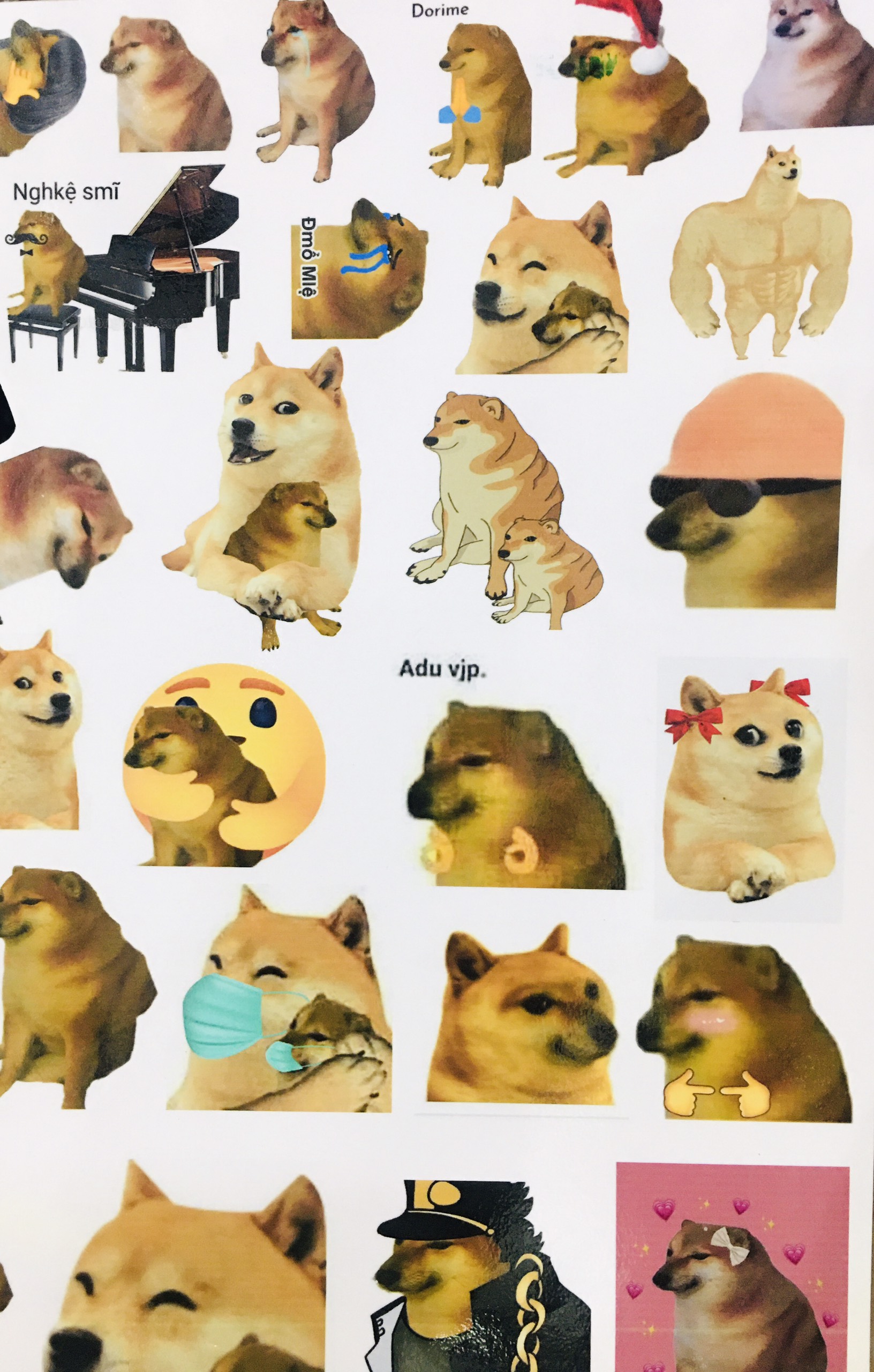 sticker set 20 đến 100 ảnh Cheems
