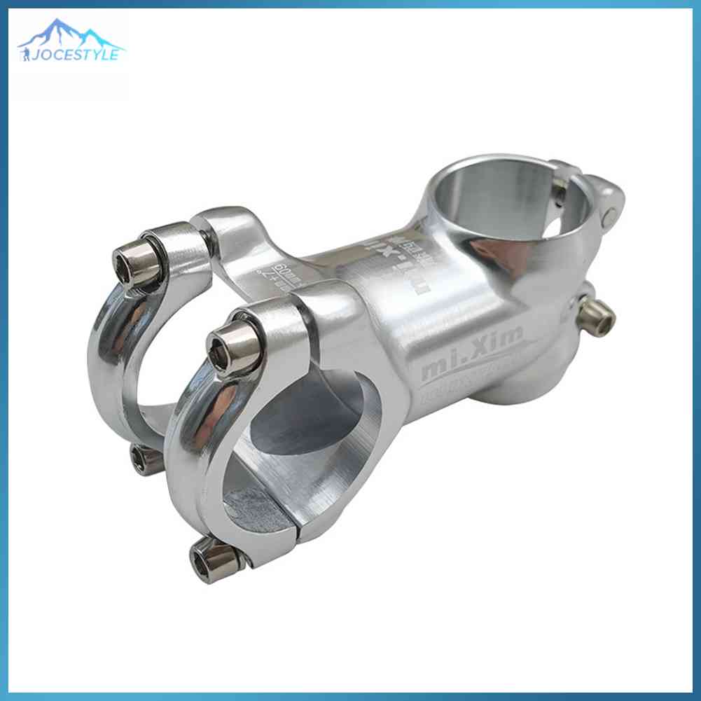 Aluminum Alloy MTB Road Bike Stem Ultralight Bicycle Handlebar Stem Silver-60/80MM