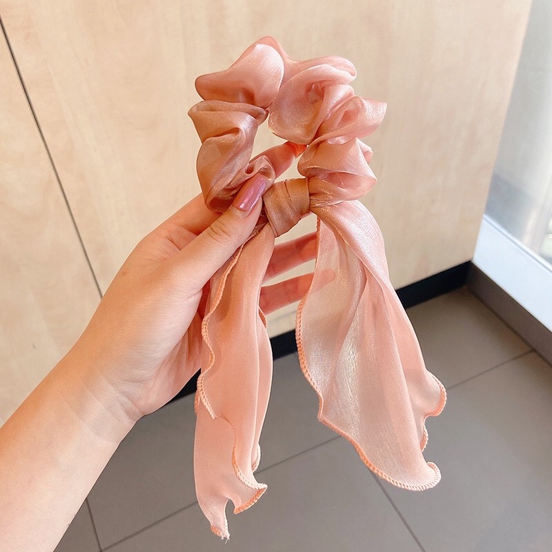 DÂY BUỘC TÓC PHỐI LỤA phong cách Hàn Quốc xinh xắn thanh lịch
