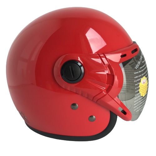 Mũ bảo hiểm trùm 3/4 đầu kính chống lóa cao cấp - GRS A368K Đỏ bóng - Vòng đầu 56-58cm - Hàng chính hãng - Bảo hành 12 tháng