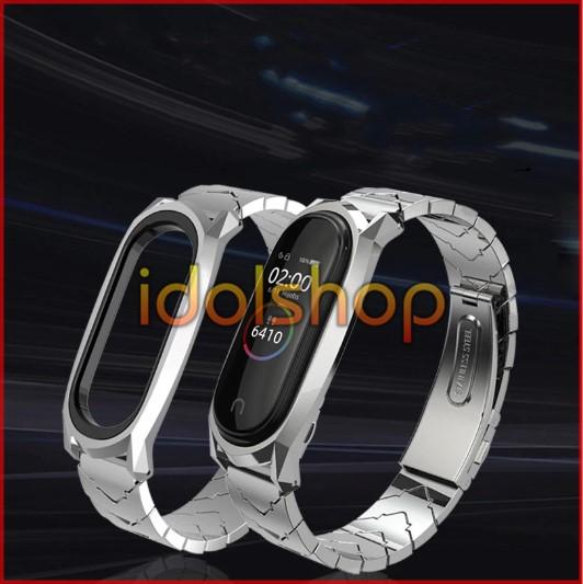 Dây kim loại thép đúc Vảy rồng Xiaomi Miband 4 (Bạc)