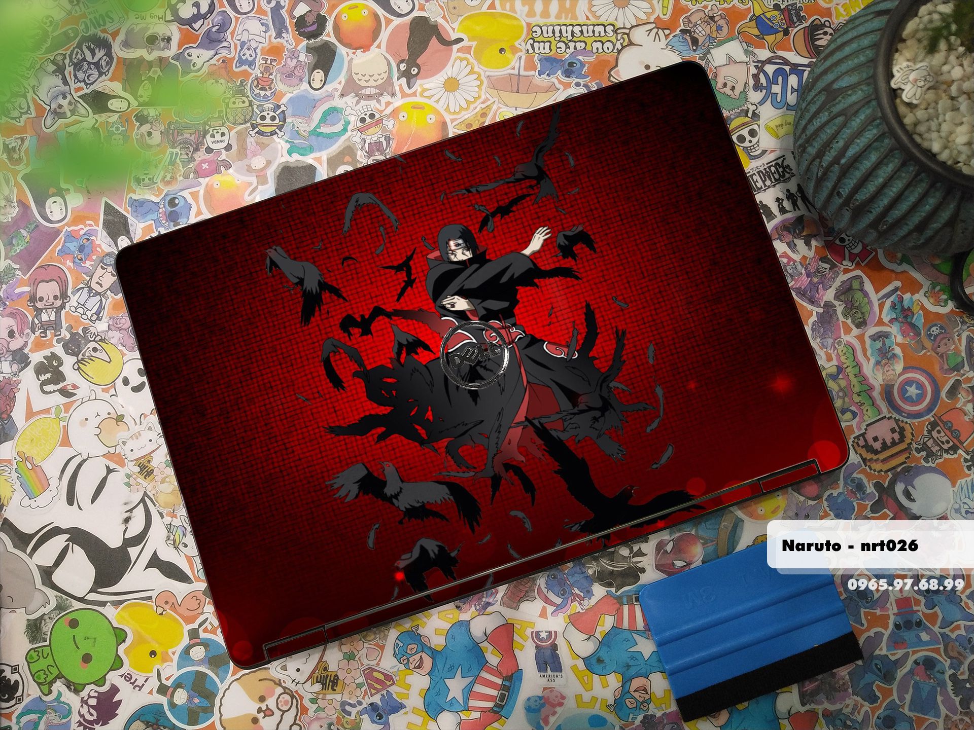 Decal Skin dán Laptop Dell mẫu Naruto (inbox mã máy cho shop)