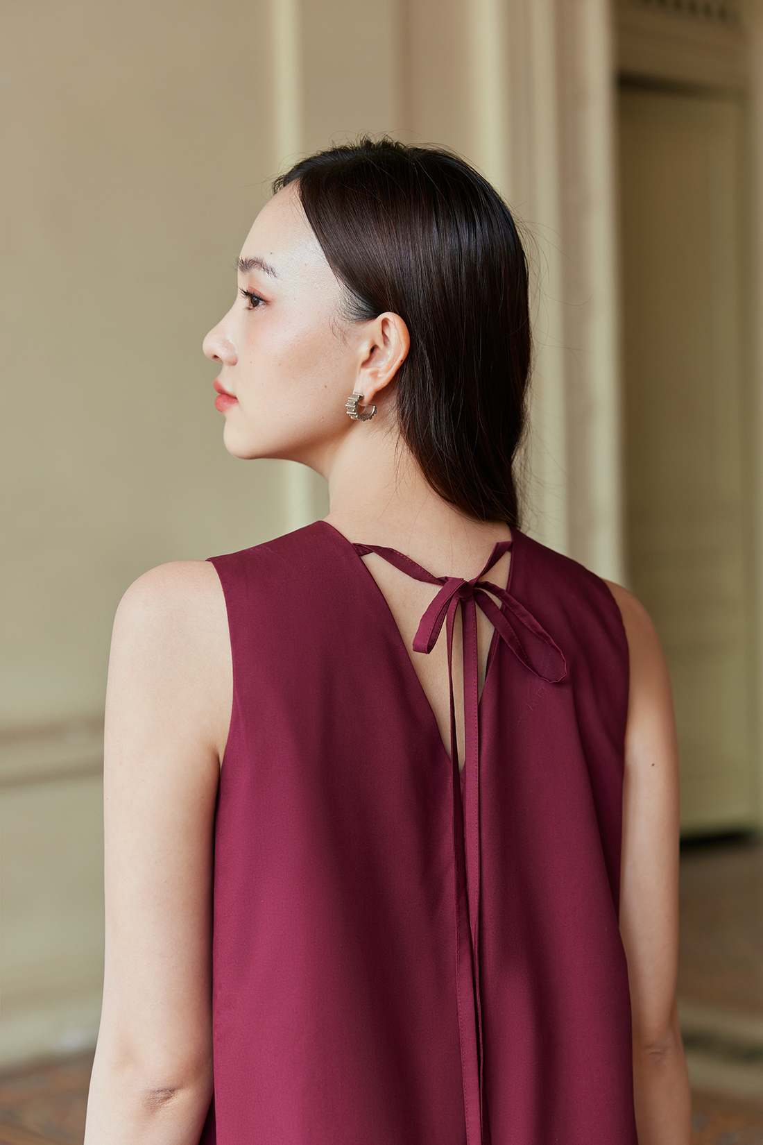 Nosbyn - Đầm Xoè Maxi Cổ V - N312-D003
