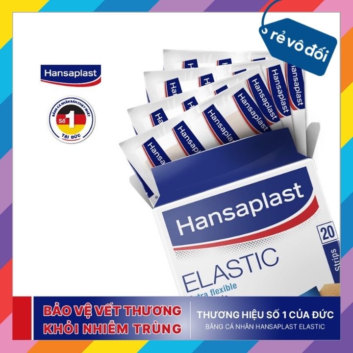 Băng keo cá nhân Elastic Hansaplast (Hộp 20 miếng)