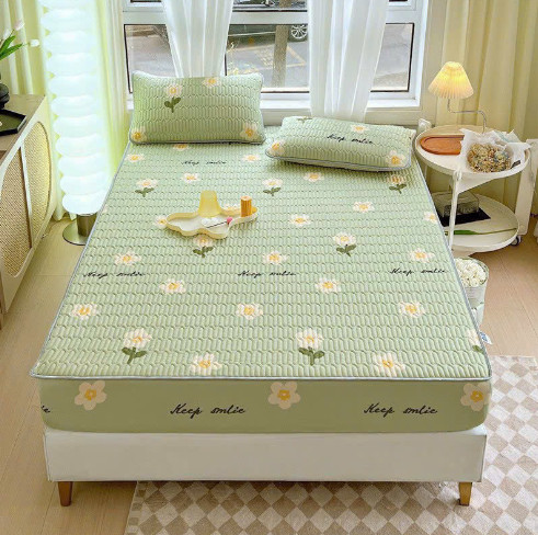[ TẶNG KÈM 2 VỎ GỐI ] CHIẾU ĐIỀU HOÀ CAO SU NON 5D BO CHUN -
