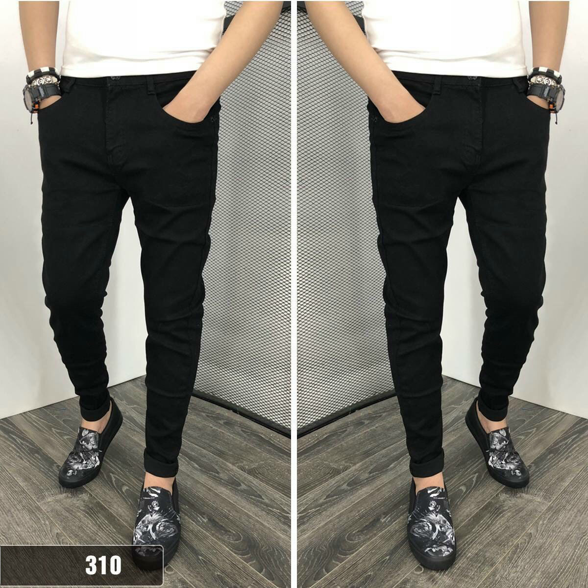 [HCM]Quần Jean Nam Quần Bò Nam Màu Đen Đơn Giản Dễ Phối Đồ Chất Vải Jean Co Dãn Thoải Mái Vận Động ( Có Ảnh Thật)