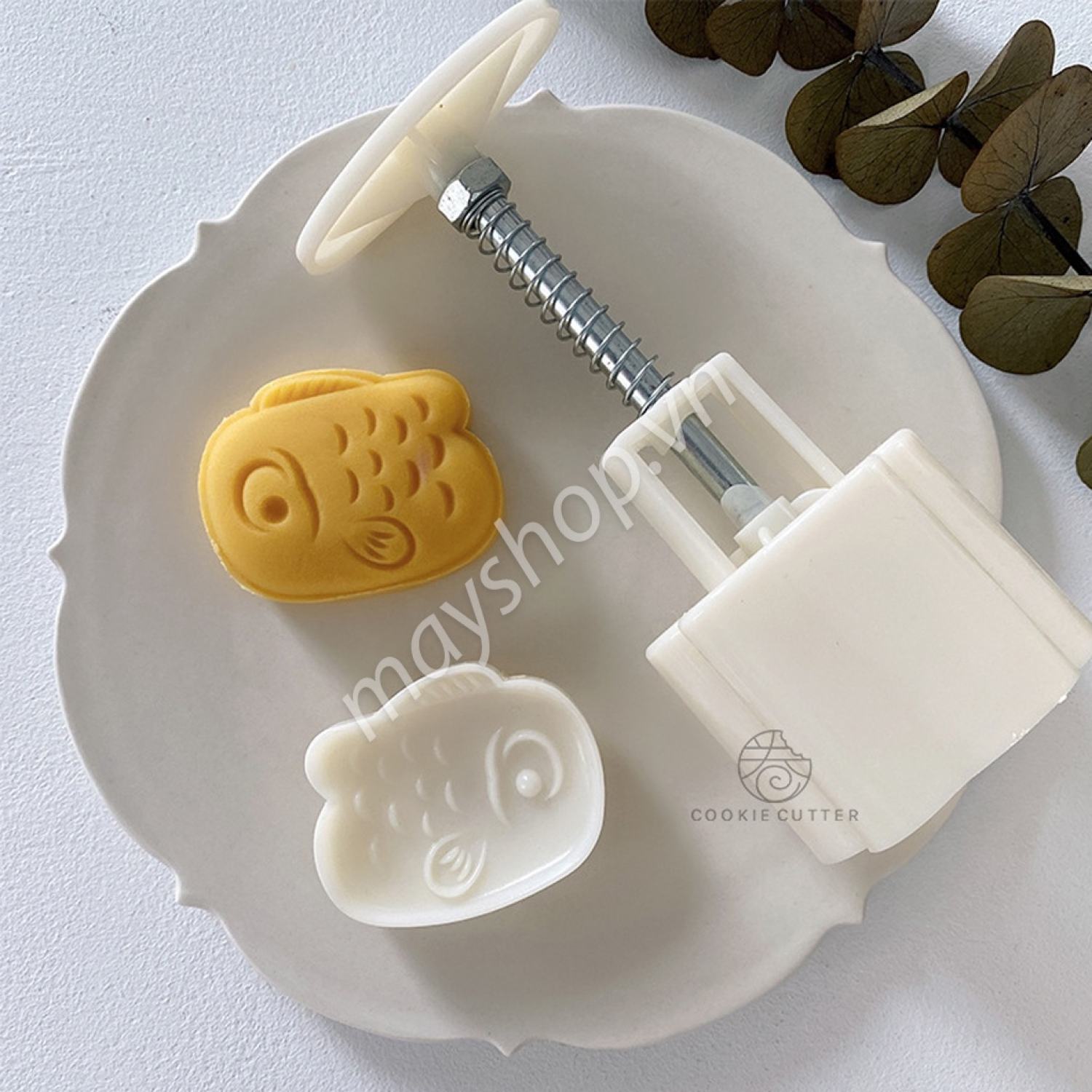 Khuôn trung thu 1 mặt Cá con (50g)/ KTT98