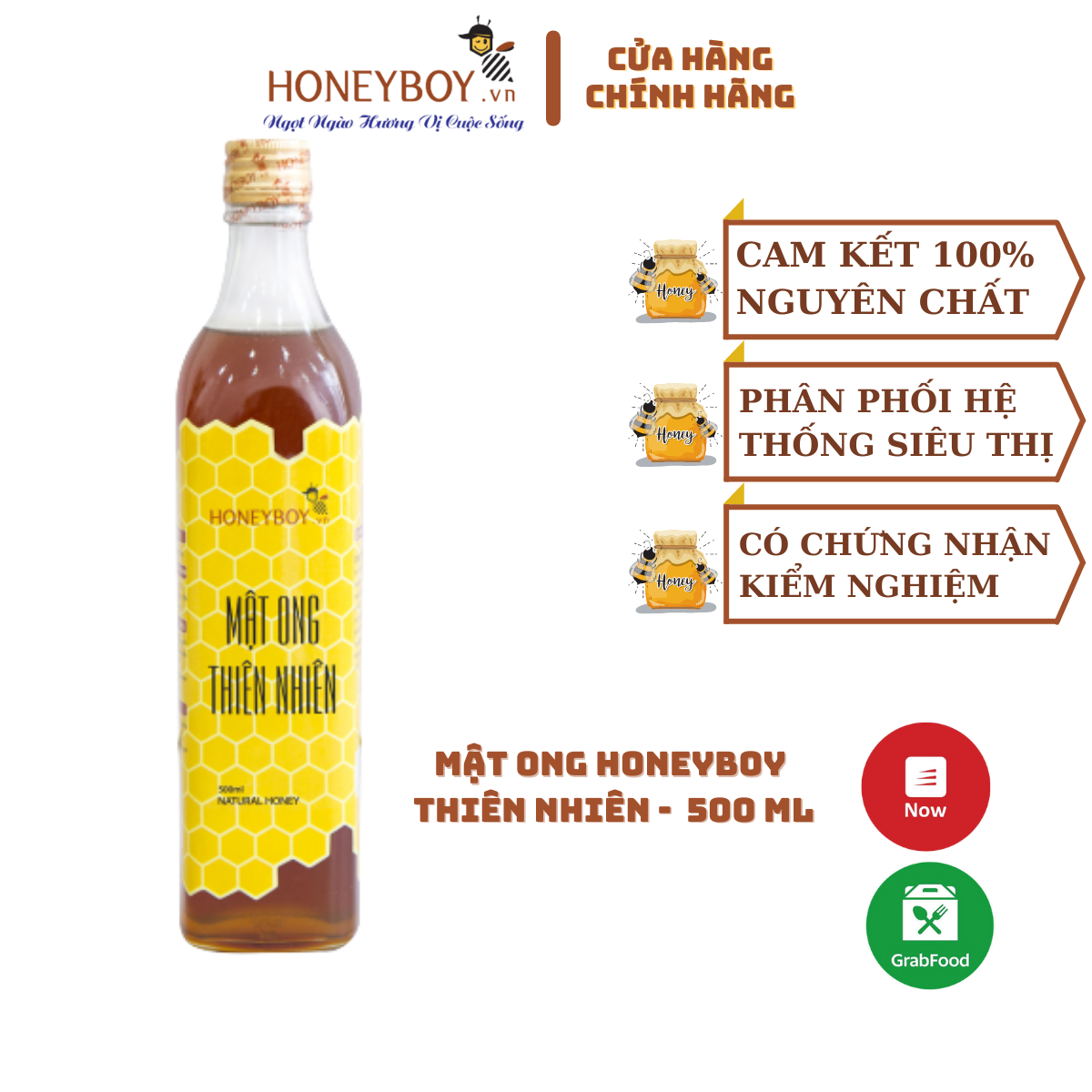 Mật ong thiên nhiên HONEYBOY 500ml
