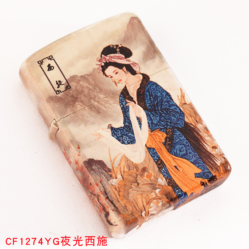 Bật lửa đá xăng Chief in 3D hình mỹ nhân cổ trang