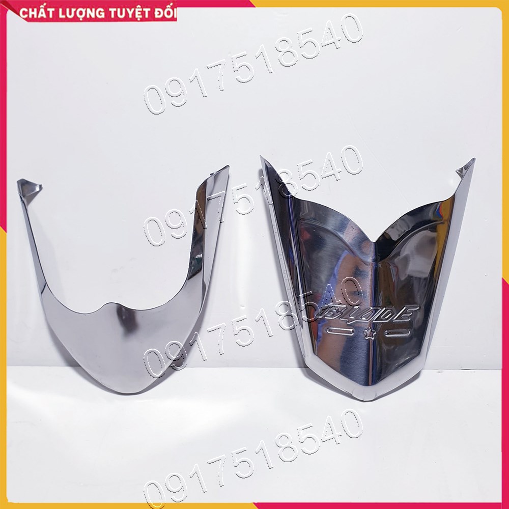 Bộ ốp mỏ dè INOX Xe WAVE BLADE. ( Giá 1 Bộ Trước, Sau )