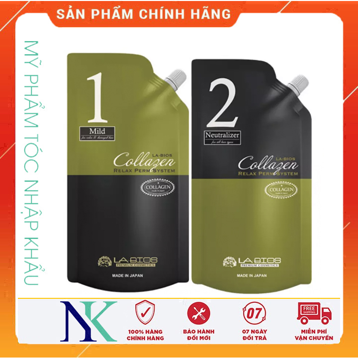 [HCM]Thuốc Uốn - Duỗi Tóc Cao Cấp Collagen Labios Siêu Bóng Mượt 400Ml
