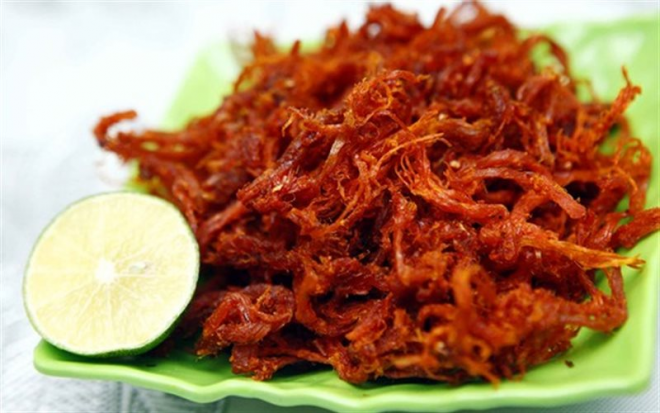 [Đồ Ăn Vặt] Khô Bò Sợi Dài Lá Chanh - Mềm Thơm Đâm Vị
