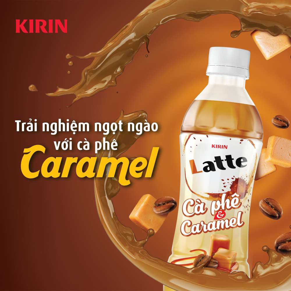 [Duy nhất 20h 08-13.09 - Giao hàng Hồ Chí Minh] Thùng 24 Chai Kirin Latte Cà Phê & Caramel 345ml