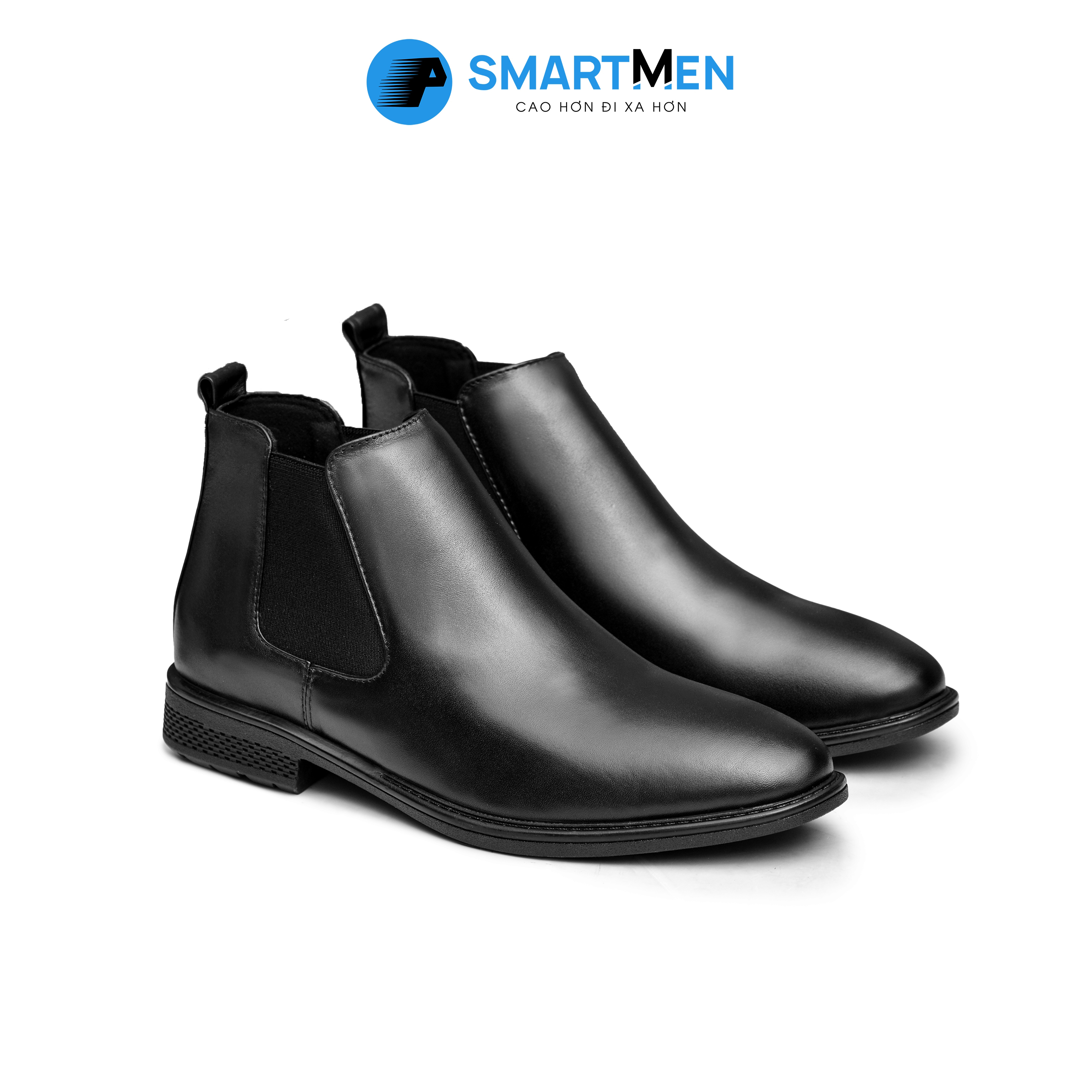 Giày tăng chiều cao SMARTMEN Chealse Boot GD333 (Đen)