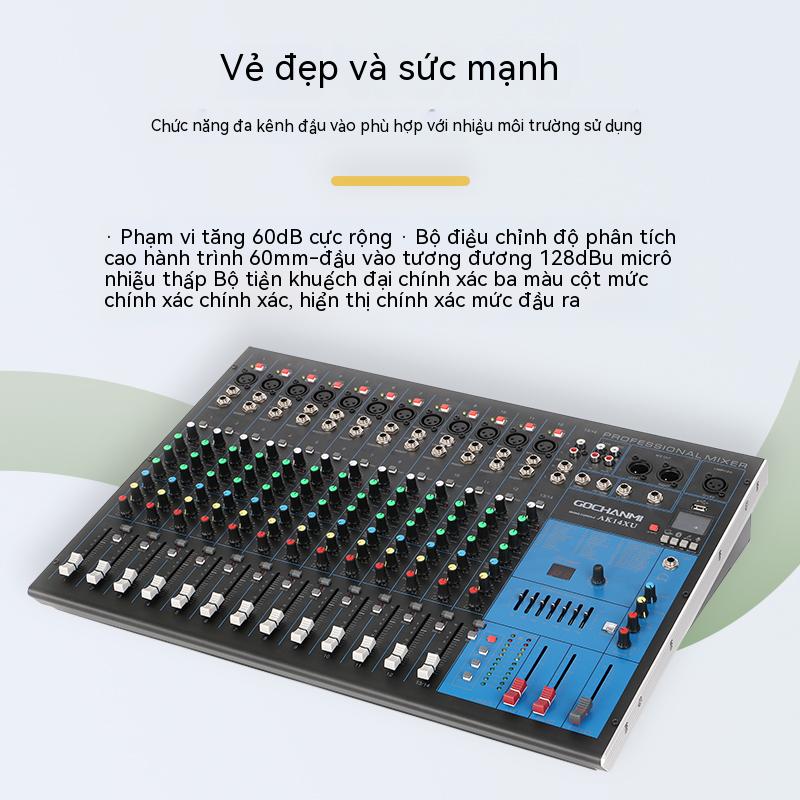 Ak14coin 14 channels 99 channel DSP effect type Bluetooth mixer can be connected using Bluetooth/USB fast delivery to your address