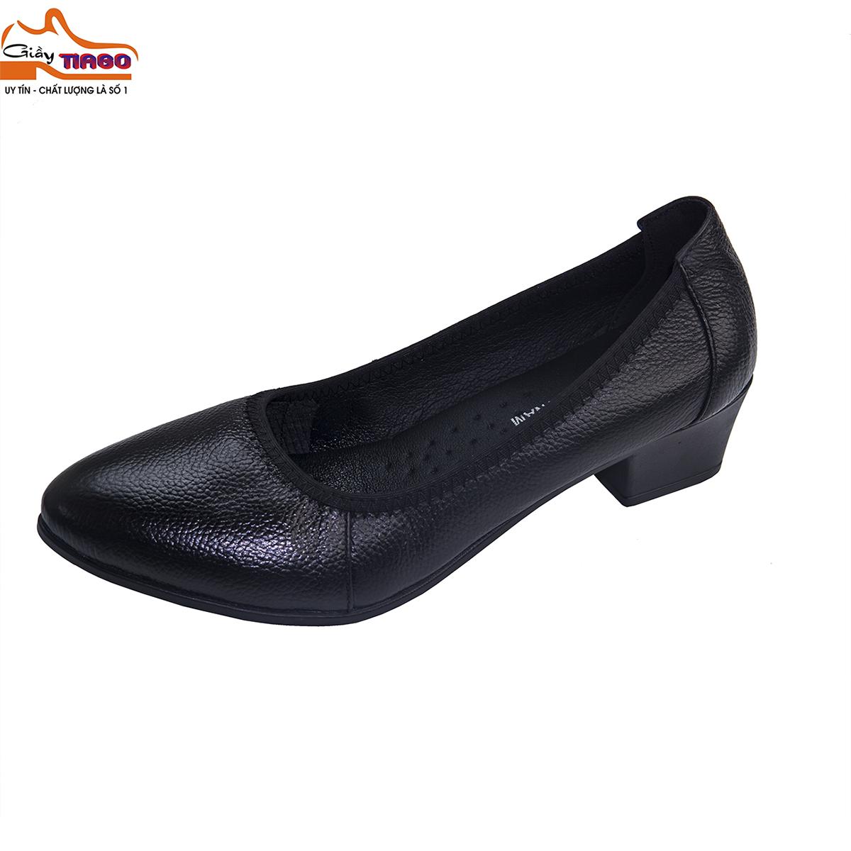 giày nữ công sở da bò 4cm  4PTA