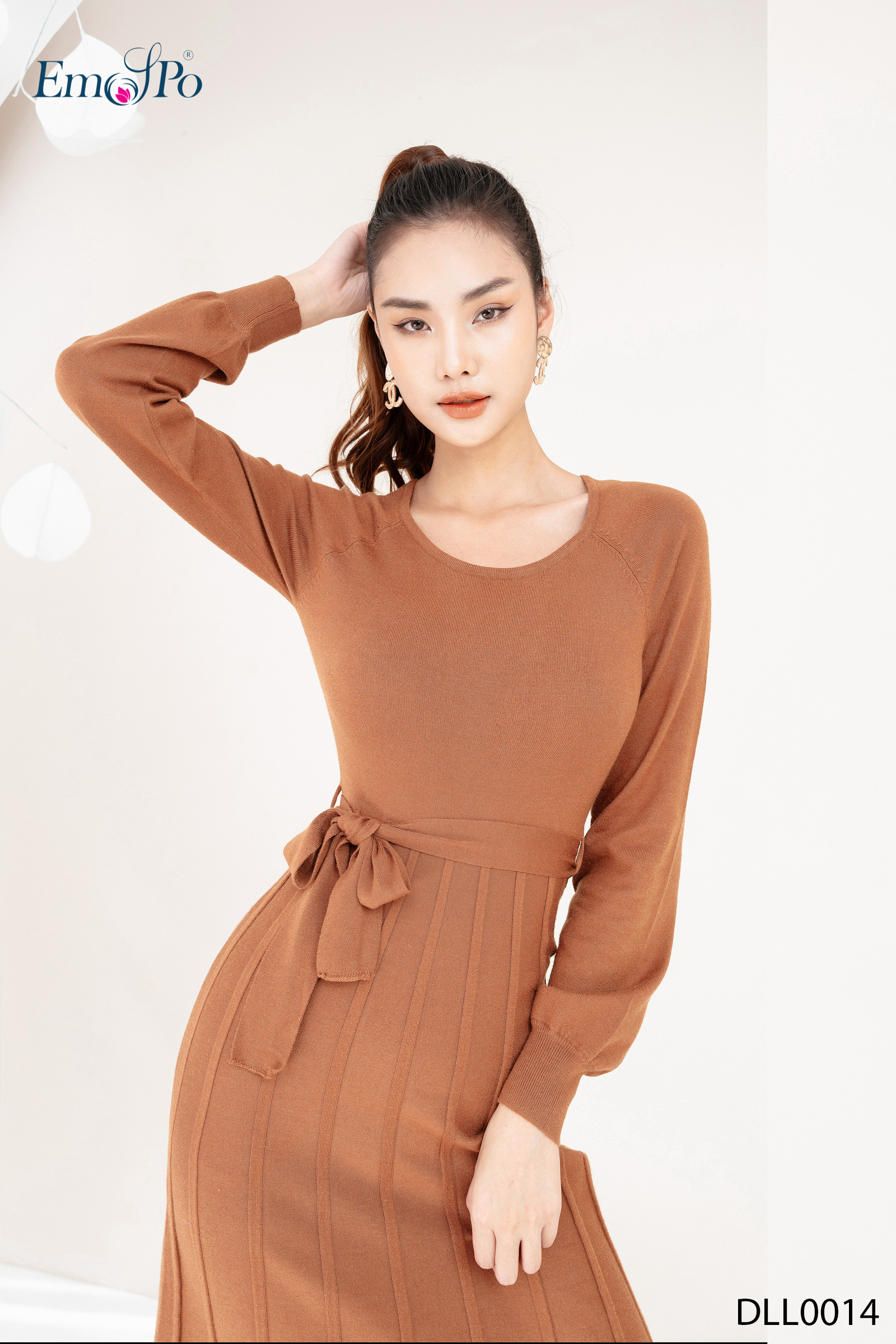 Đầm Len Dáng Xòe Emspo Đai Eo Rời Dll0014