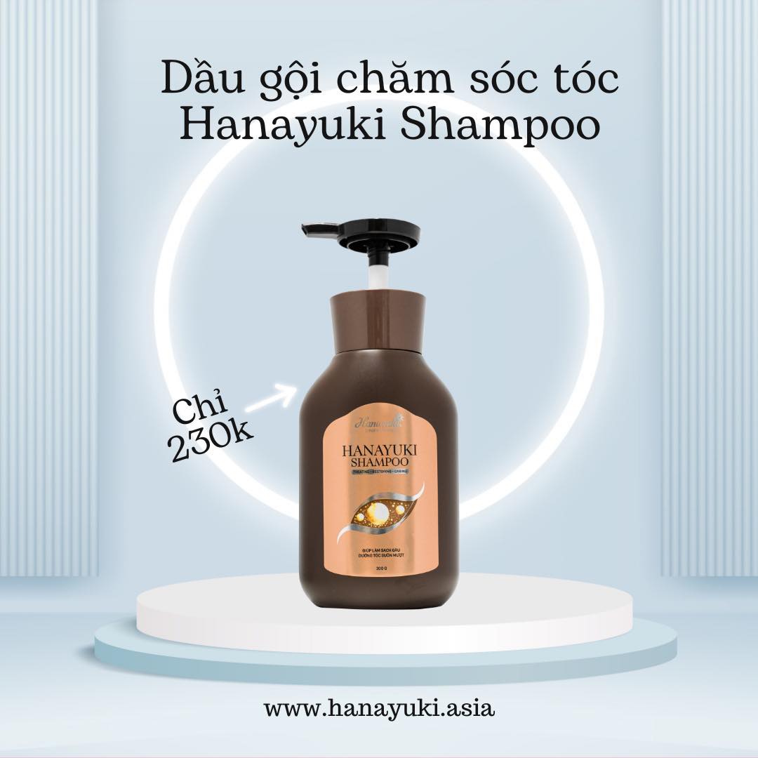 Dầu gội hanayuki dưỡng suông mượt-hanayuki shampoo