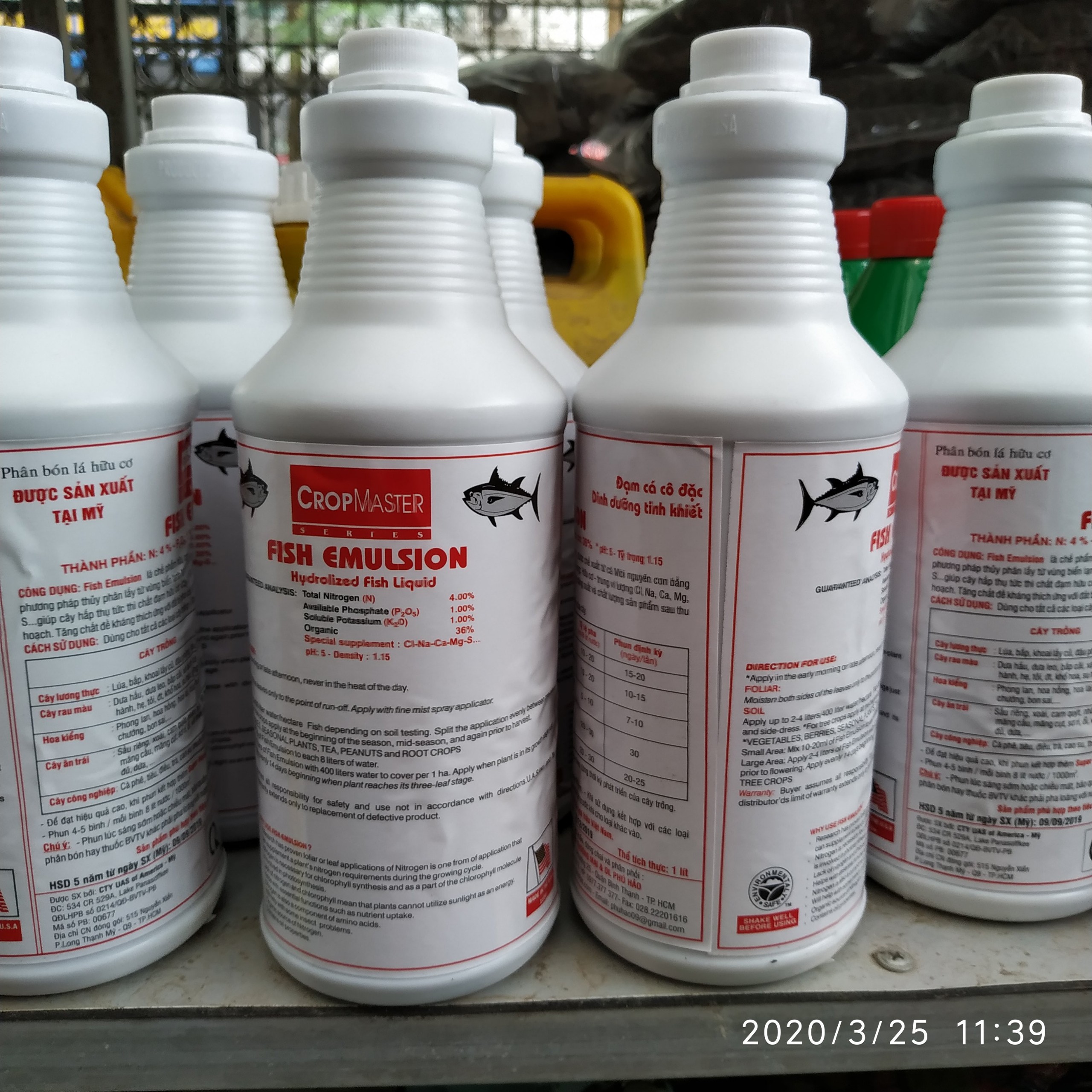 Đạm cá Mỹ đậm đặc Fish emulsion1 lít
