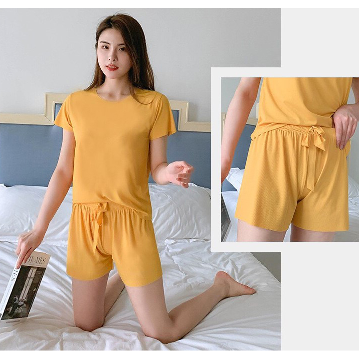 Sét bộ mặc nhà cột nơ eo sang chảnh dể thương💕𝑭𝑹𝑬𝑬𝑺𝑯𝑰𝑷💕[Giá gốc tận xưởng]