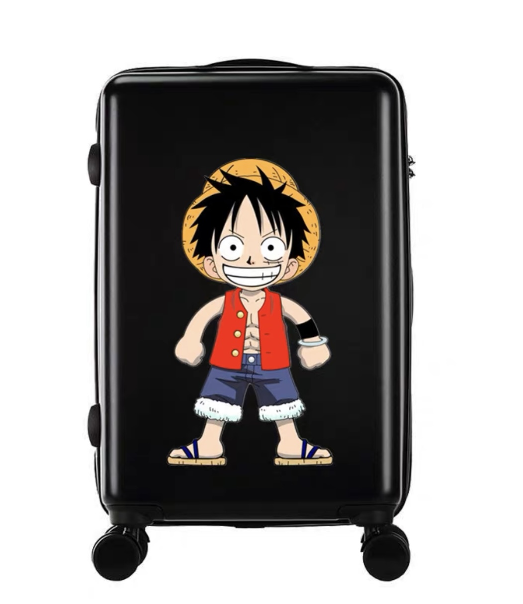 Hình thật_vali kéo du lịch in hình one pice dễ thương chất liệu pc+abs dày dặn 4 bánh xe xoay 360 độ hàng sẵn kho đủ size 20/22/24/26 inch