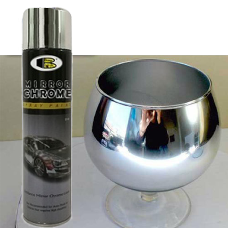 Sơn xịt mạ inox Mirror Chrome B123 hiệu Bosny - inox sáng bóng có hiệu ứng gương soi - Nhập khẩu Thái Lan