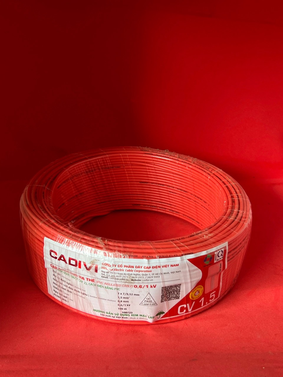Dây điện đôi Cadivi VCmd 2x1.5 ( Cuộn 100m)
