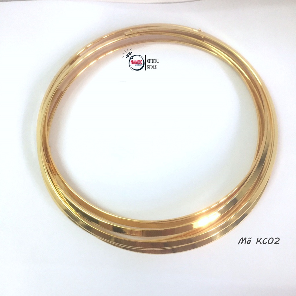 Kiềng Trơn KC02, Kiềng Cổ Nữ Mạ Vàng (1 chiếc)