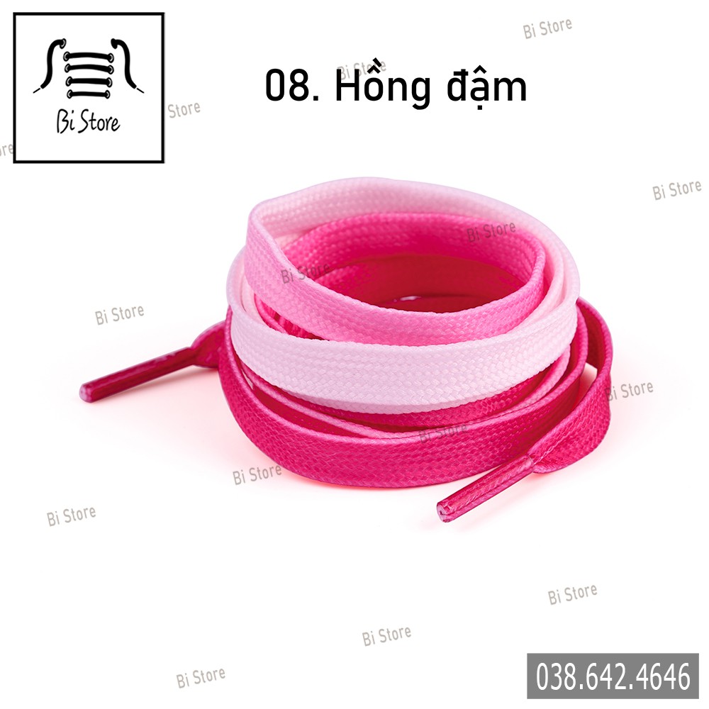 Dây giày dẹt màu chuyển đổi Gradient