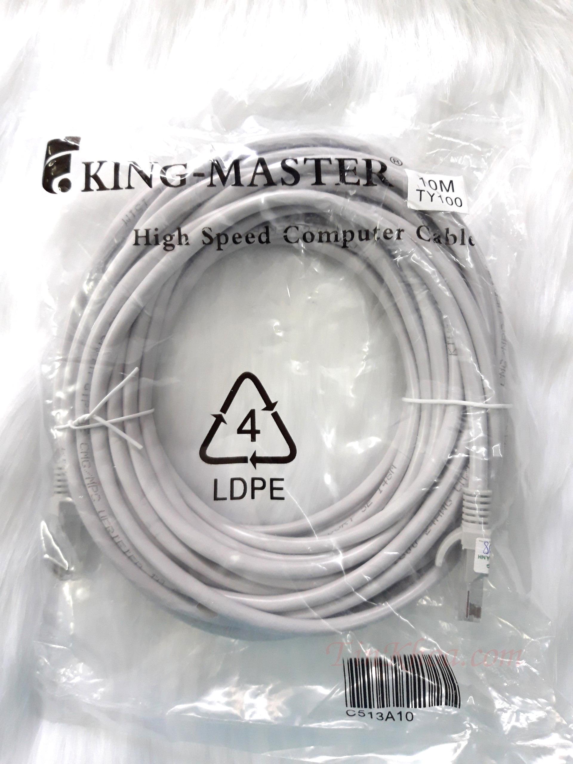 Dây cáp mạng 10m - Đúc 2 đầu liền dây CAT5 Kingmaster