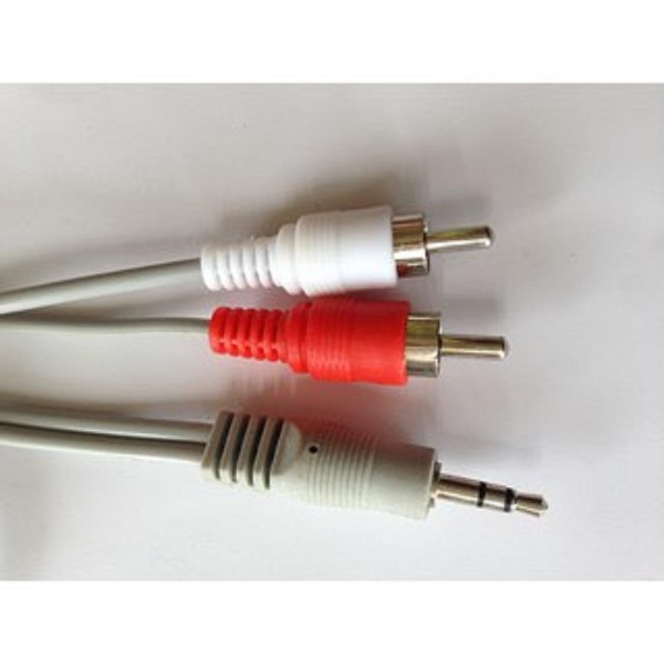 Dây 3.5 ra 2 đầu AV Bông Sen 1.5 mét (Giao ngẫu nhiên màu sắc)
