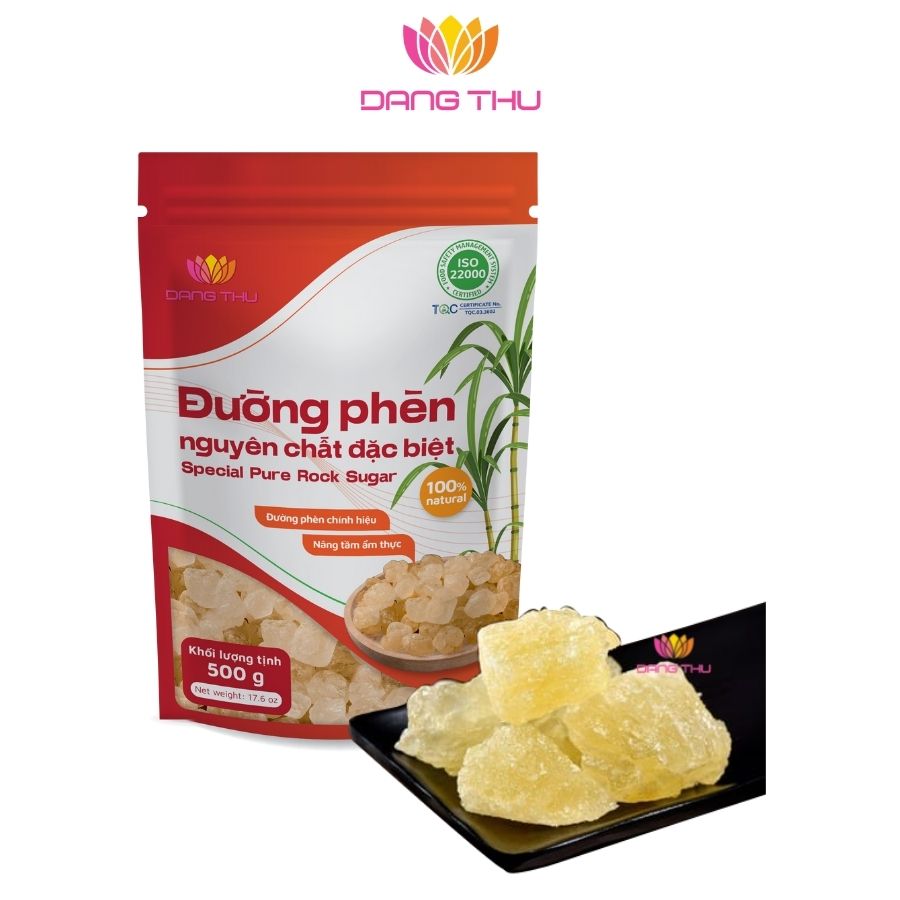 Đường  phèn nguyên chất đặc biệt túi 500gr (Special Pure Rock Sugar) - Đăng Thư
