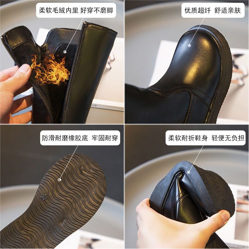 (HÀNG CÓ SẴN)  Boot Đùi Nơ Lót Lông Cho Bé Gái Siêu Điệu.