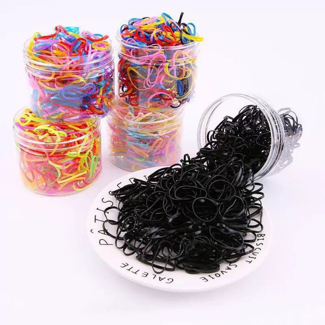 Hủ 50 gram thun (chun) cột tóc nhiều loại Phụ Kiện 68